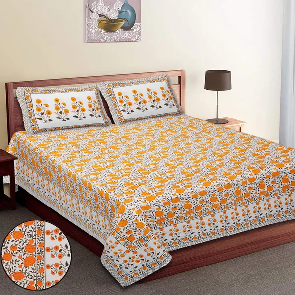 Marigold_Cotton_Bloom_Double_Bedsheet_With_Pillow_Cover